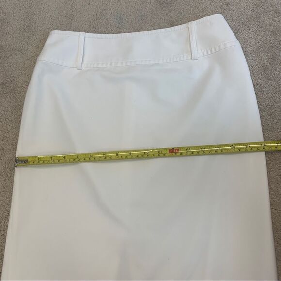 Whbm white pencil skirt Sz 6 belt loops - Picture 8 of 10